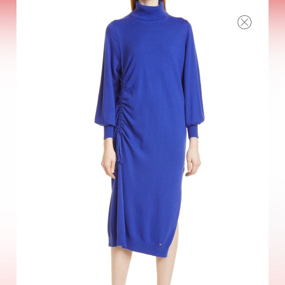 Ted Baker Aavvaa Long Sleeve Cotton & Wool Blend Sweater Dress